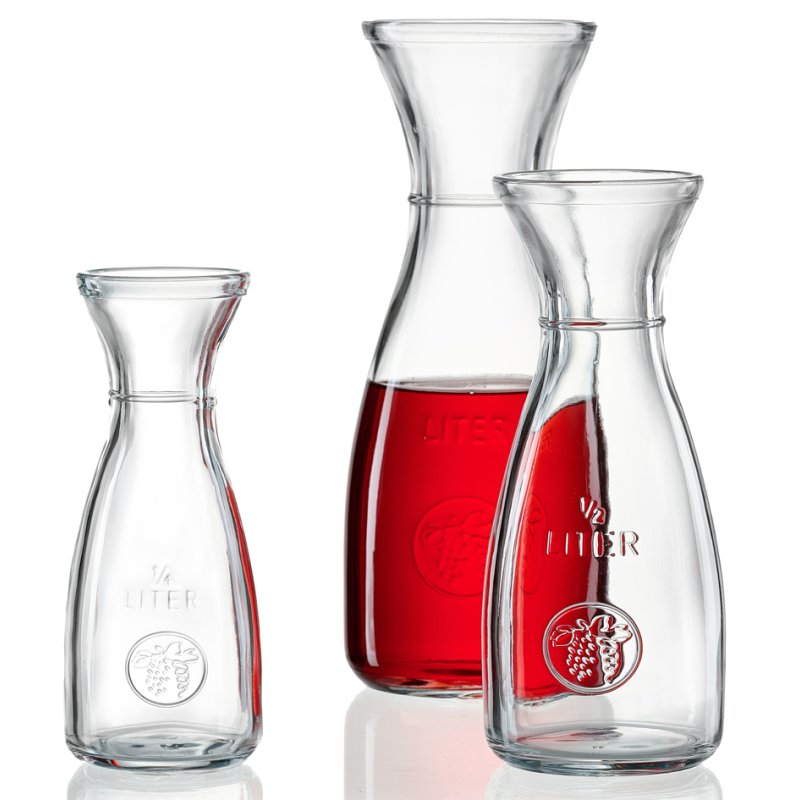 Ritzenhoff & Breker glazen karaf Bordeaux, 250 ml, druivenmotief, 12 stuks